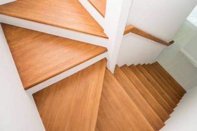 Pattern of Wooden stairs in the house.